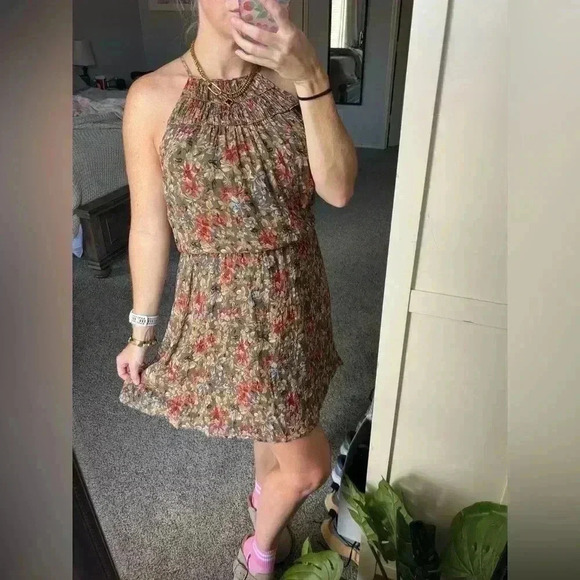 JOIE Reinelde floral halter silk dress - Picture 8 of 9